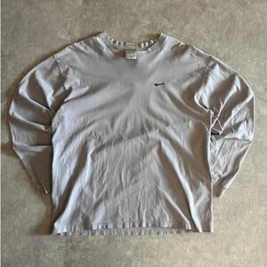 2000s Vintage Nike Grey Longsleeve Embroidered Shirt Size XL